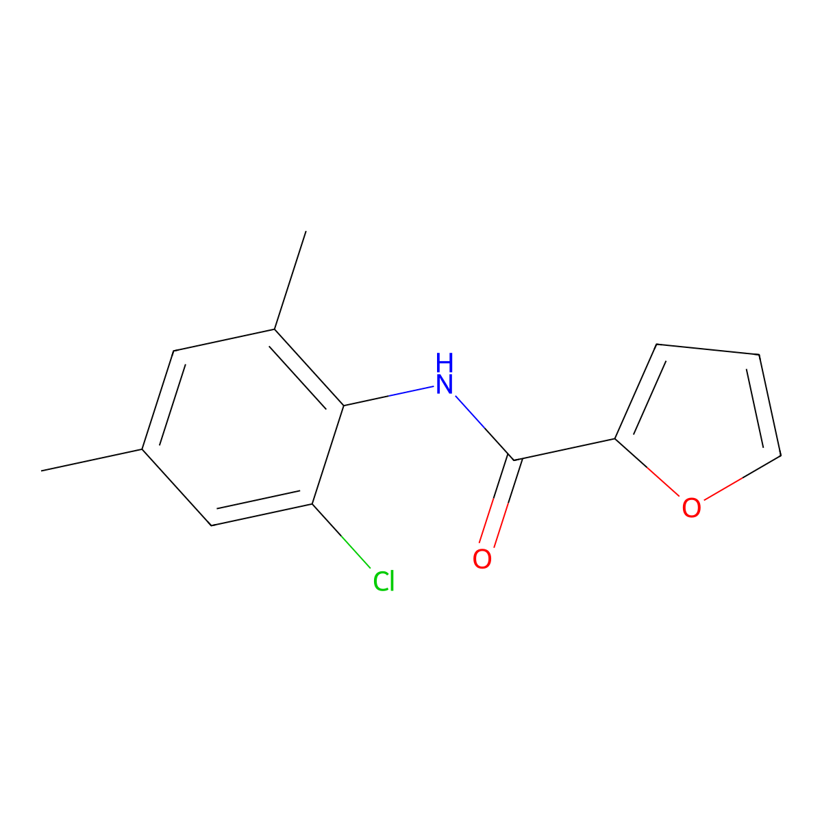 N-(2-chloro-4,6-dimethylphenyl)furan-2-carboxamide molecular structure, CAS 449169-89-5