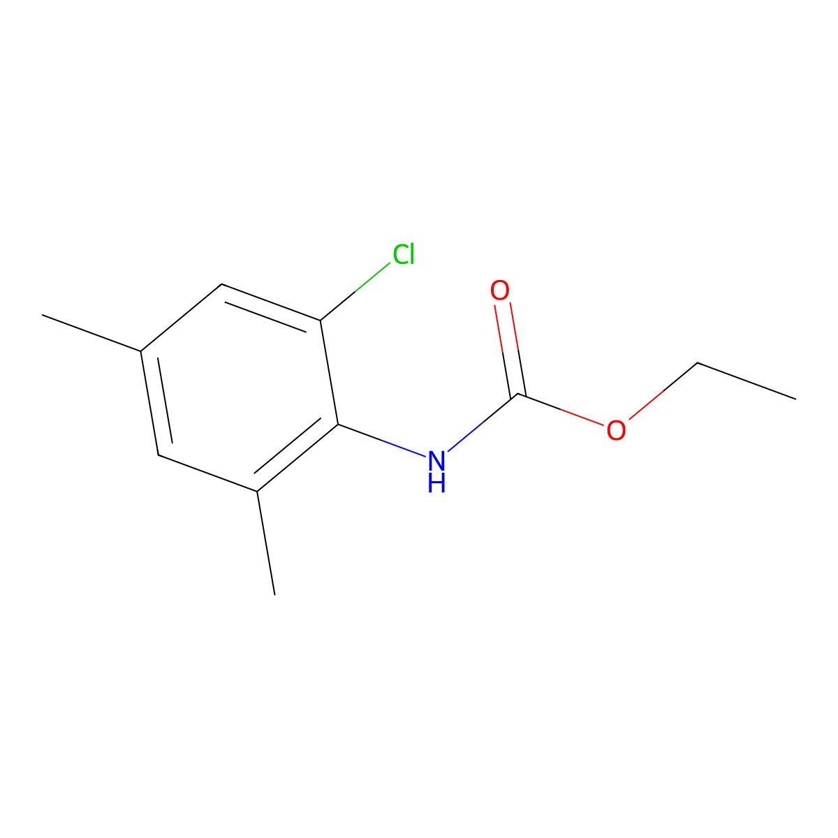 ethyl N-(2-chloro-4,6-dimethylphenyl)carbamate molecular structure, CAS 449170-02-9