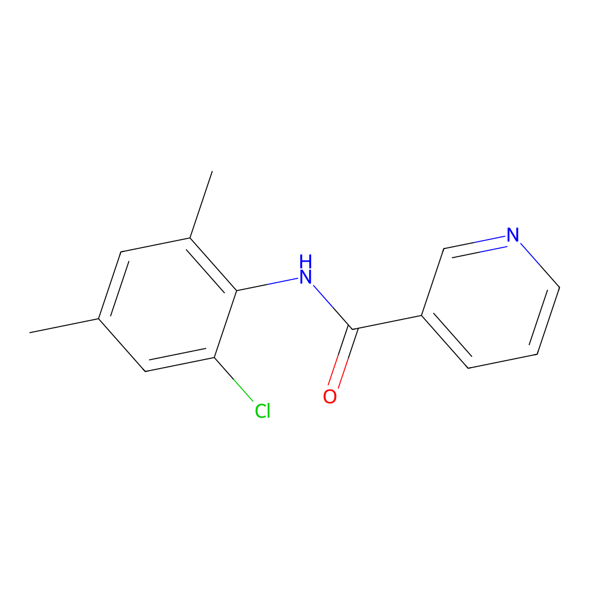 N-(2-chloro-4,6-dimethylphenyl)nicotinamide molecular structure, CAS 449170-06-3