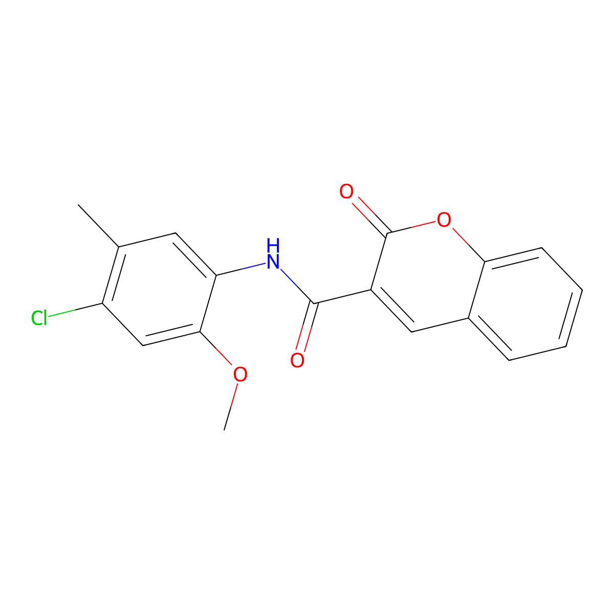 N-(4-chloro-2-methoxy-5-methylphenyl)-2-oxo-2H-chromene-3-carboxamide molecular structure, CAS 449170-43-8