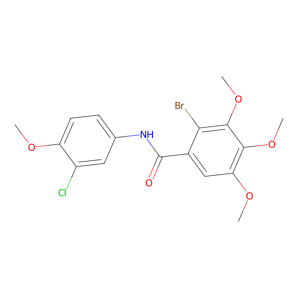 2-bromo-N-(3-chloro-4-methoxyphenyl)-3,4,5-trimethoxybenzamide molecular structure, CAS 449170-57-4