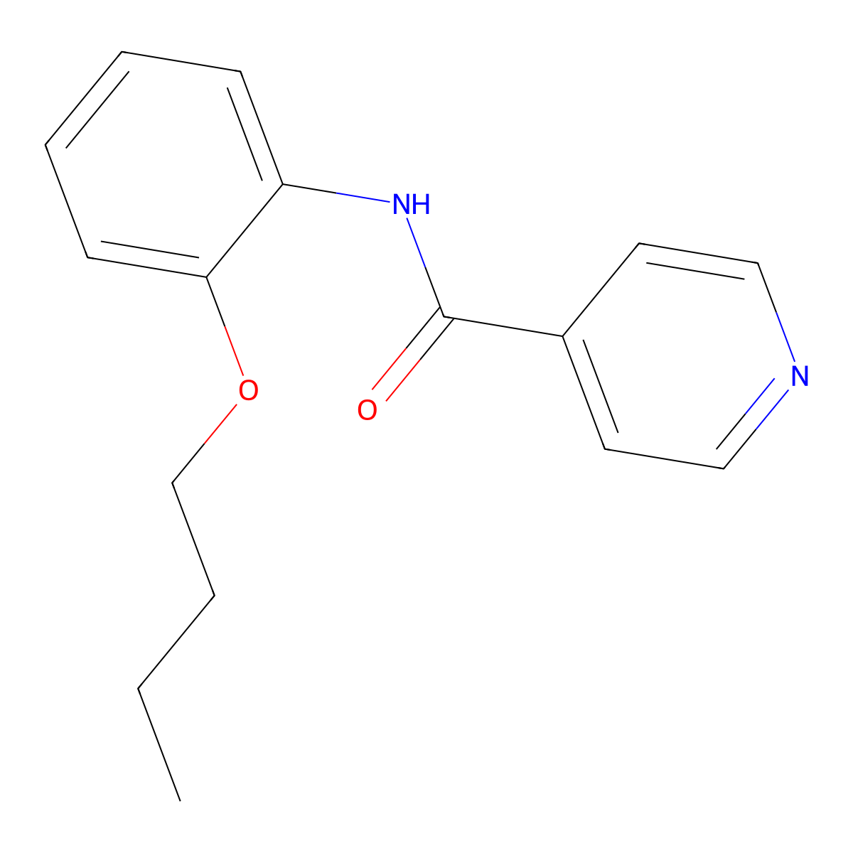N-(2-butoxyphenyl)pyridine-4-carboxamide molecular structure, CAS 449170-73-4