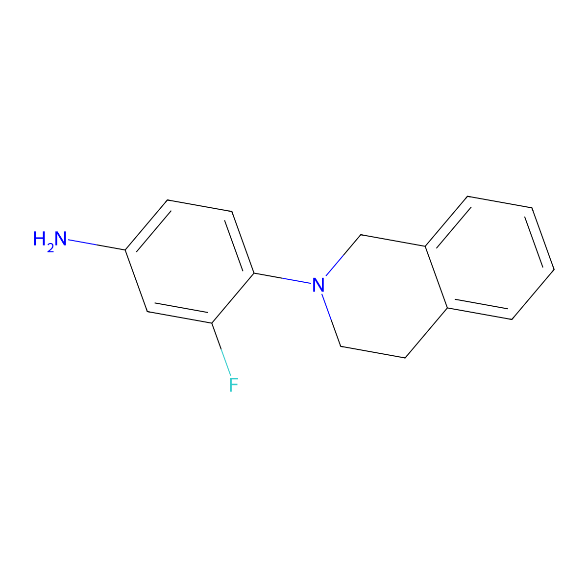 4-(3,4-Dihydroisoquinolin-2(1H)-YL)-3-fluoroaniline molecular structure, CAS 449175-26-2