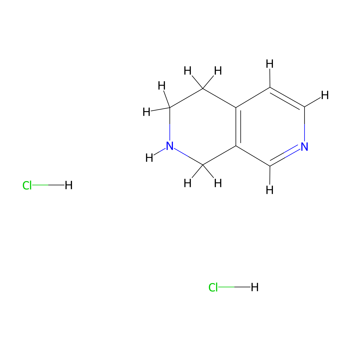 1,2,3,4-Tetrahydro-2,7-naphthyridine dihydrochloride molecular structure, CAS 449175-32-0