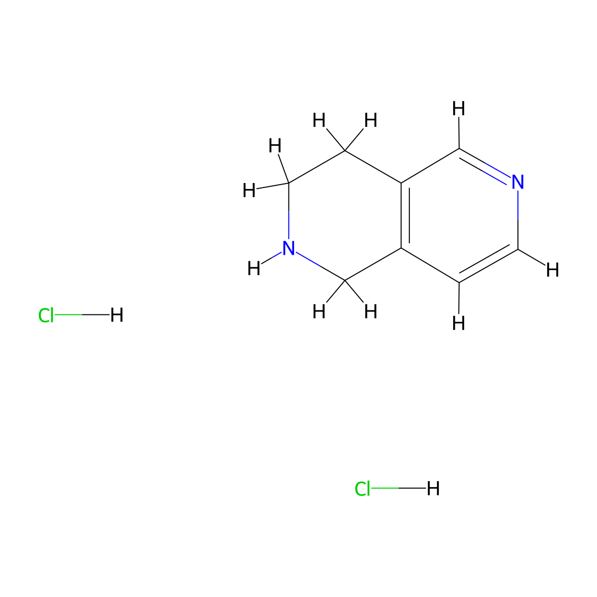 1,2,3,4-Tetrahydro-2,6-naphthyridine dihydrochloride molecular structure, CAS 449175-43-3