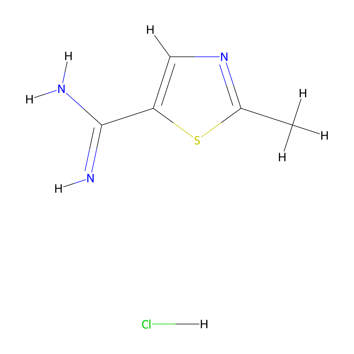 5-Thiazolecarboximidamide, 2-methyl-, hydrochloride (1:1) molecular structure, CAS 449175-50-2