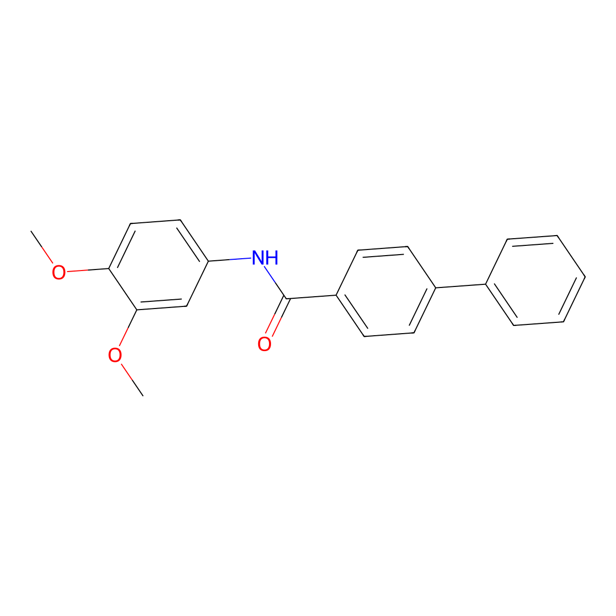N-(3,4-dimethoxyphenyl)[1,1'-biphenyl]-4-carboxamide molecular structure, CAS 449177-42-8