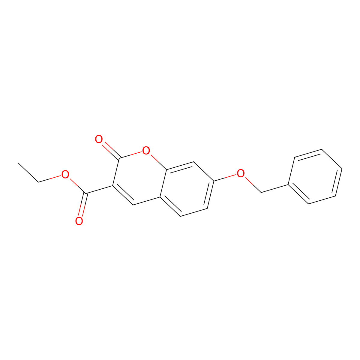 Ethyl 2-oxo-7-phenylmethoxychromene-3-carboxylate molecular structure, CAS 449179-46-8