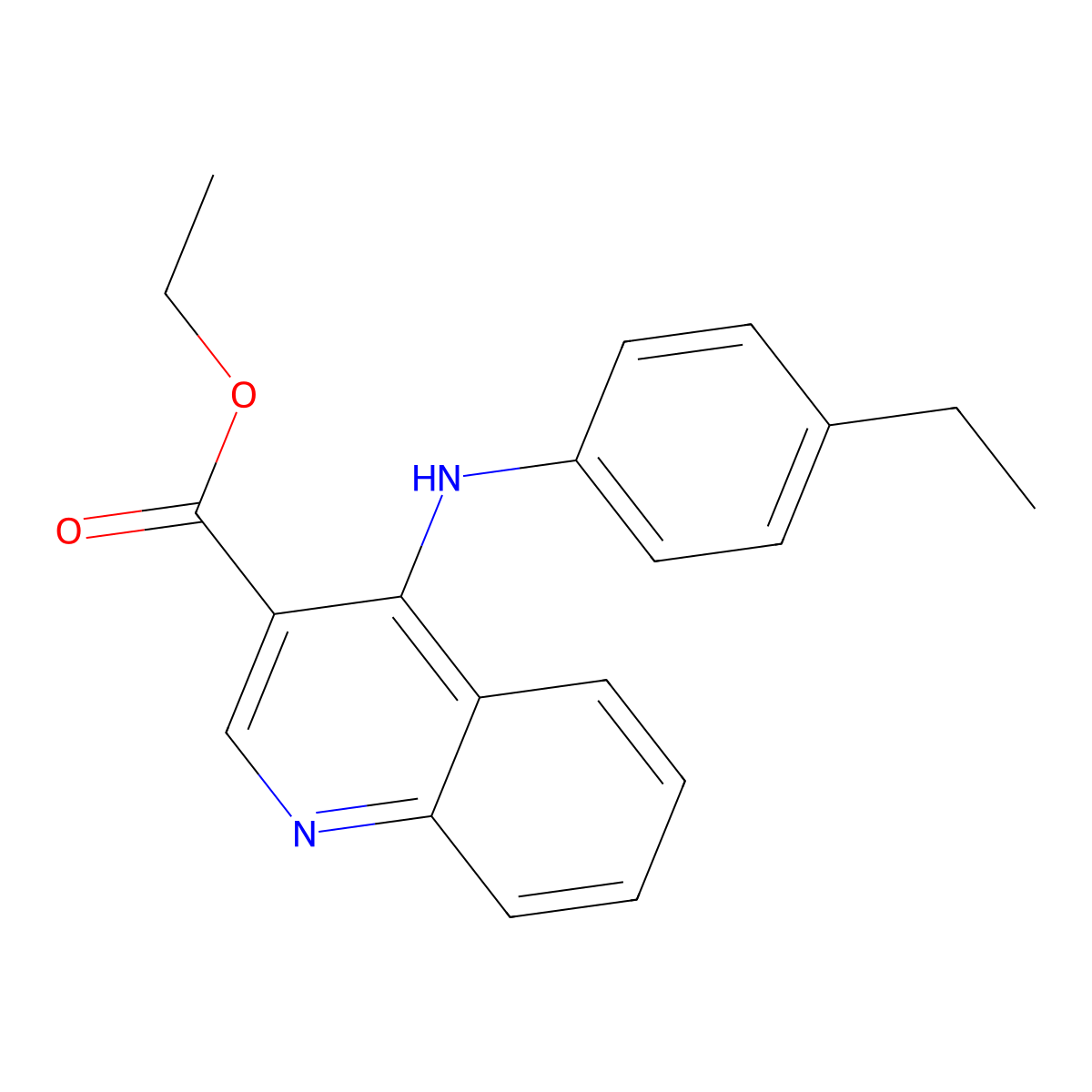 Ethyl 4-(4-ethylanilino)quinoline-3-carboxylate molecular structure, CAS 449180-17-0