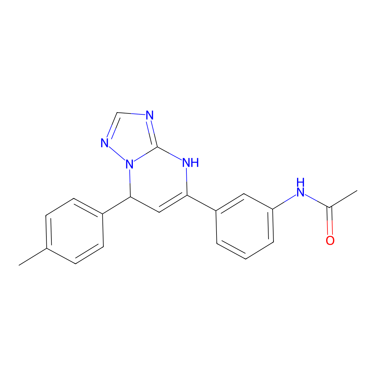 N-{3-[7-(4-methylphenyl)-4,7-dihydro[1,2,4]triazolo[1,5-a]pyrimidin-5-yl]phenyl}acetamide molecular structure, CAS 449185-97-1