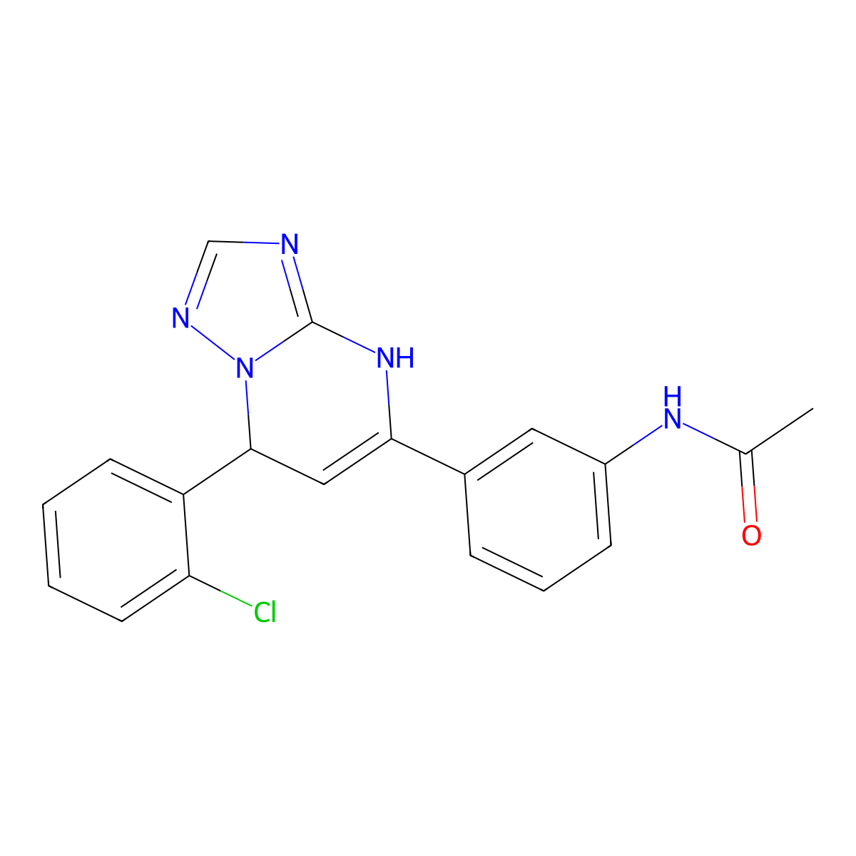 N-{3-[7-(2-chlorophenyl)-4H,7H-[1,2,4]triazolo[1,5-a]pyrimidin-5-yl]phenyl}acetamide molecular structure, CAS 449186-02-1