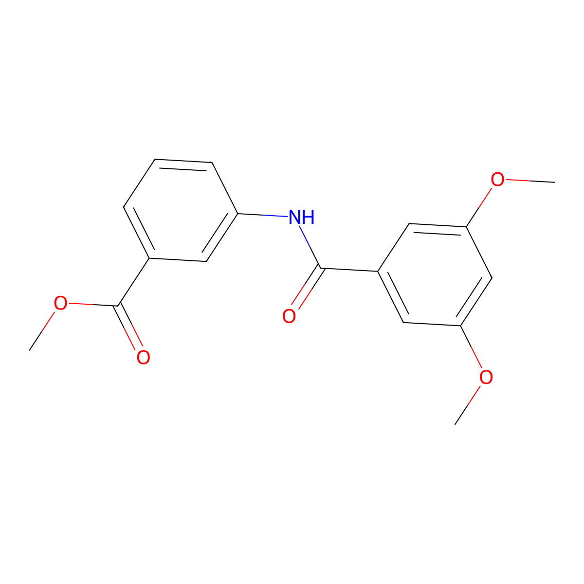 Methyl 3-[(3,5-dimethoxybenzoyl)amino]benzoate molecular structure, CAS 449186-08-7