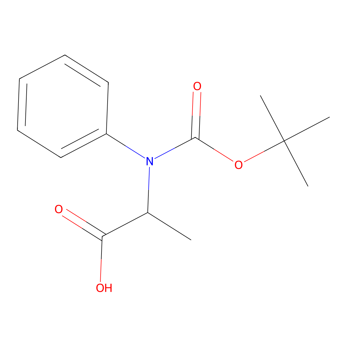2-{[(Tert-butoxy)carbonyl](phenyl)amino}propanoic acid molecular structure, CAS 449188-59-4