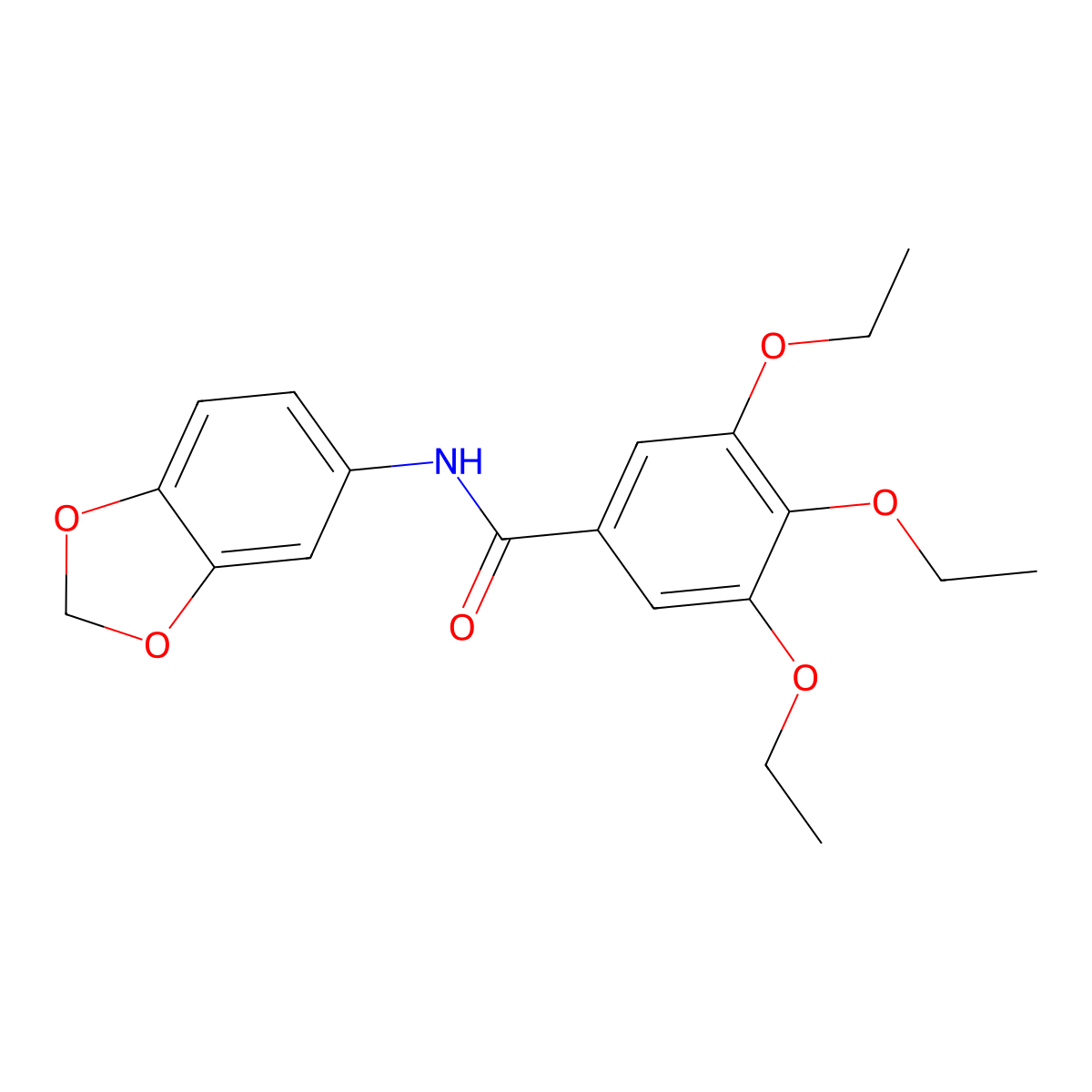 N-(1,3-benzodioxol-5-yl)-3,4,5-triethoxybenzamide molecular structure, CAS 449190-14-1