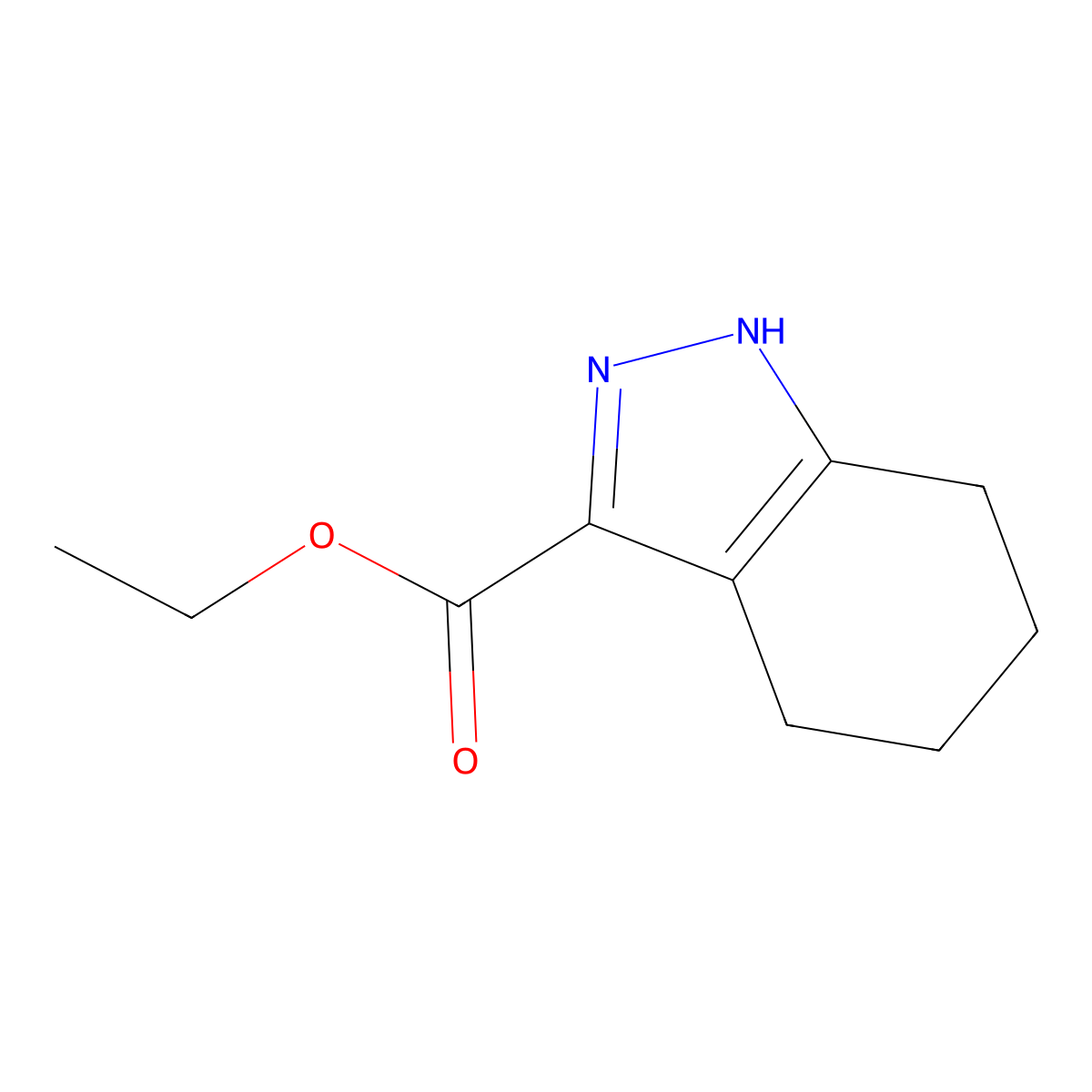 ethyl 4,5,6,7-tetrahydro-1H-indazole-3-carboxylate molecular structure, CAS 4492-02-8
