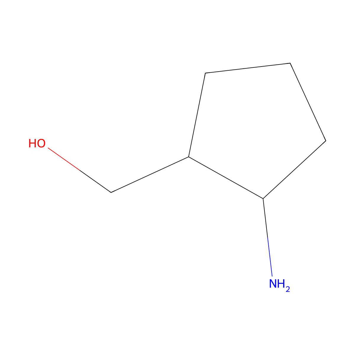 (2-Aminocyclopentyl)methanol molecular structure, CAS 4492-47-1