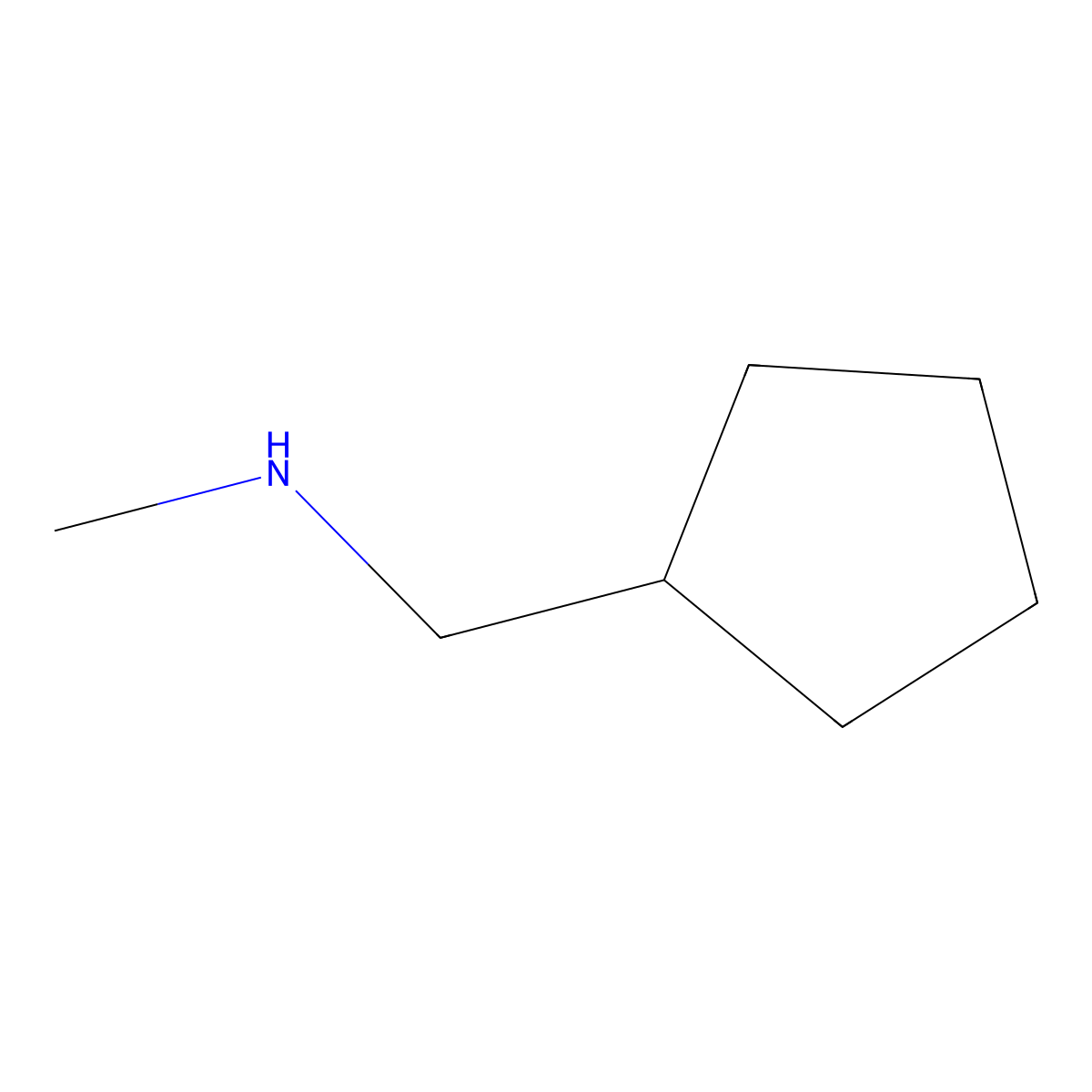 N-Methylcyclopentanemethanamine molecular structure, CAS 4492-51-7