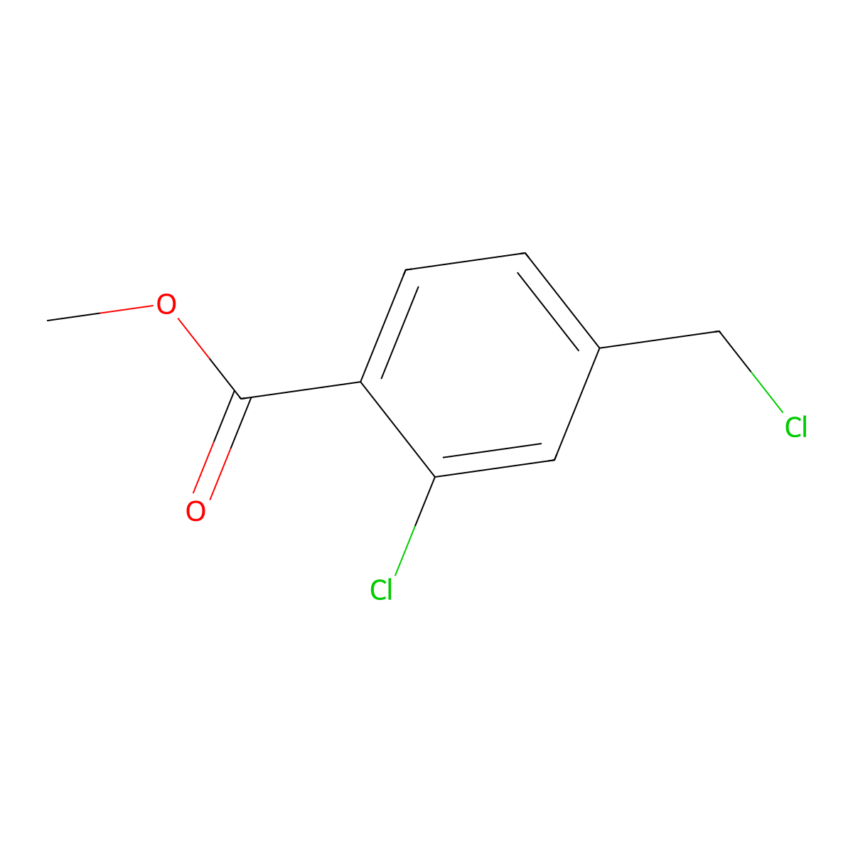 Methyl 2-chloro-4-(chloromethyl)benzoate molecular structure, CAS 449209-38-5