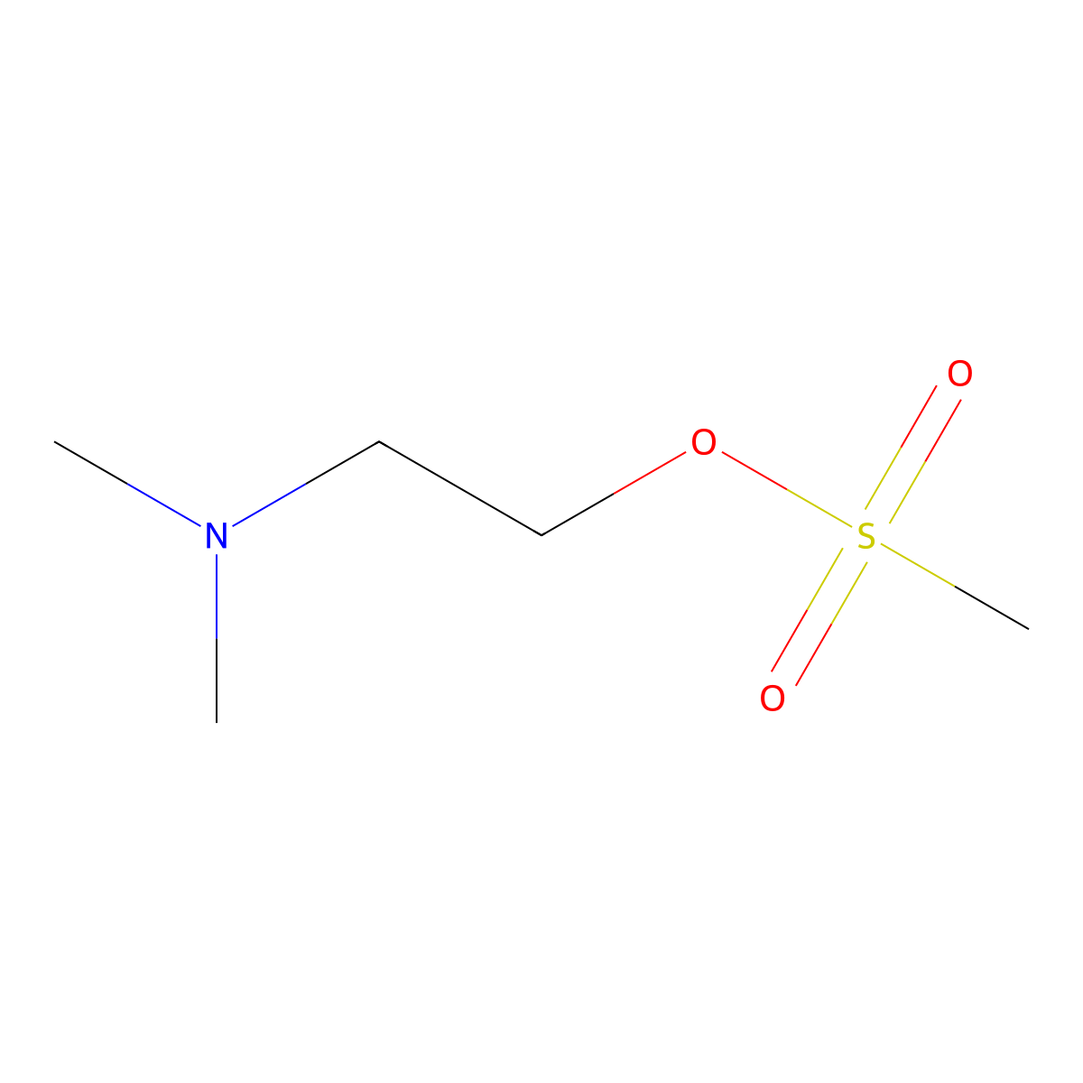 2-(dimethylamino)ethyl Methanesulfonate molecular structure, CAS 44929-30-8