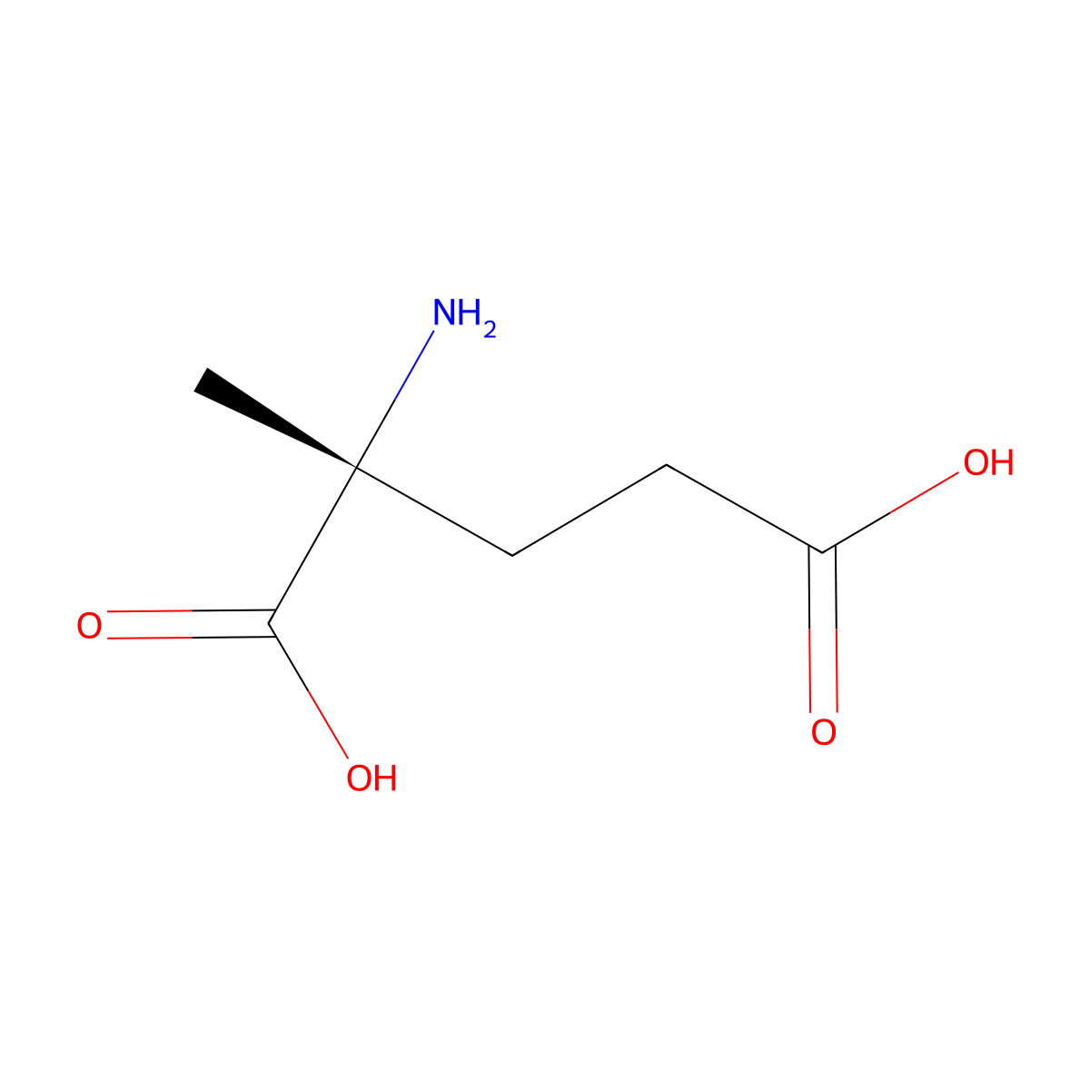 2-Methylglutamic acid, D- molecular structure, CAS 4493-08-7