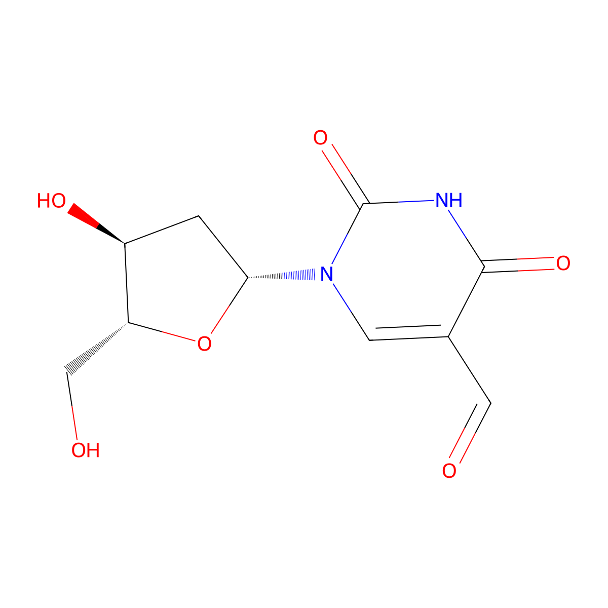5-Formyl-2'-deoxyuridine molecular structure, CAS 4494-26-2