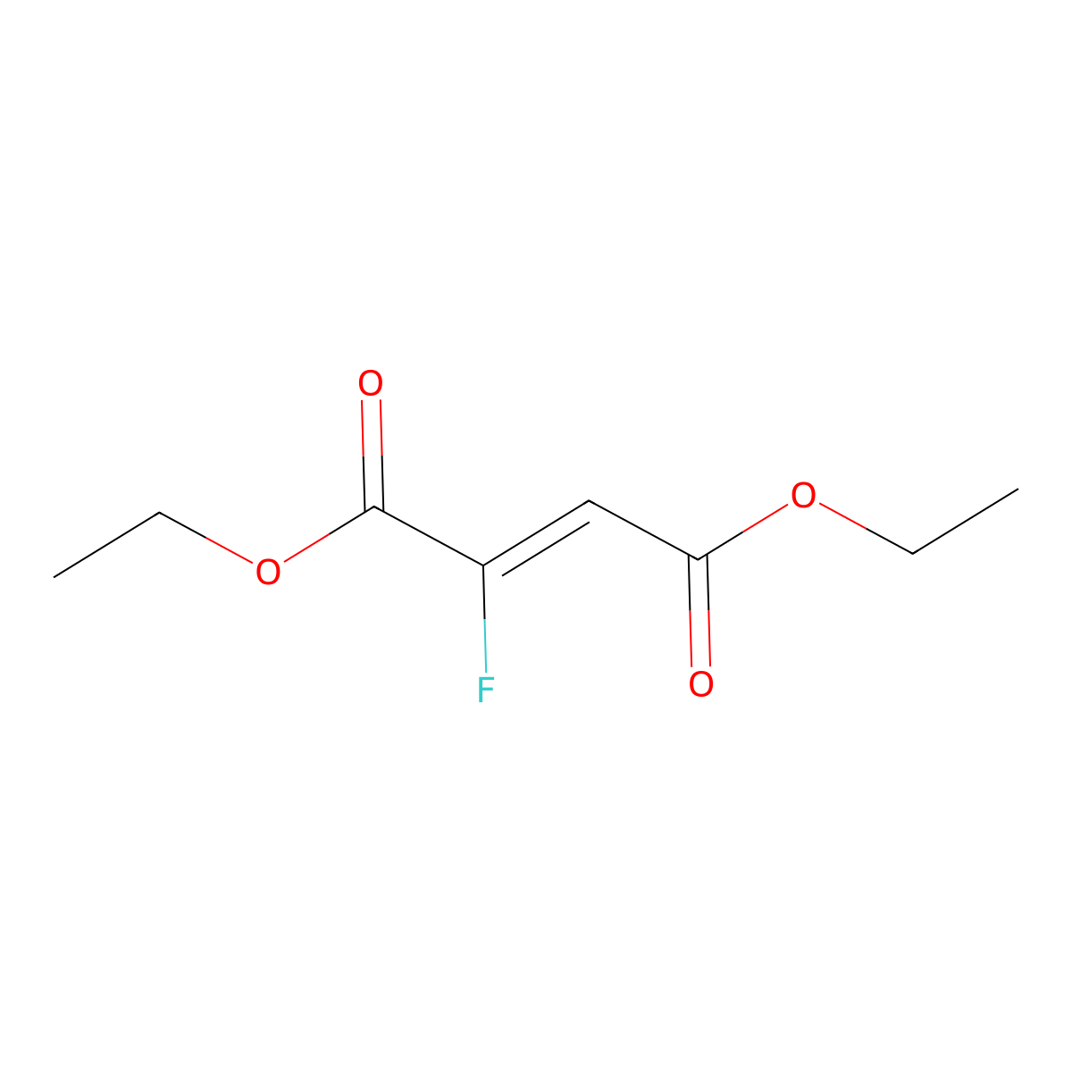 Diethyl 2-fluorofumarate molecular structure, CAS 4495-77-6