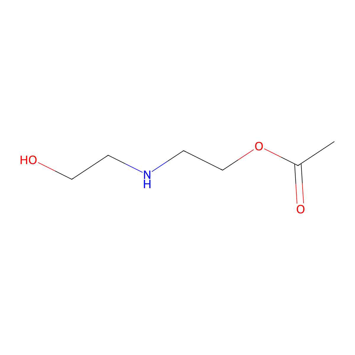 Ethanol, 2-((2-(acetyloxy)ethyl)amino)- molecular structure, CAS 44958-25-0