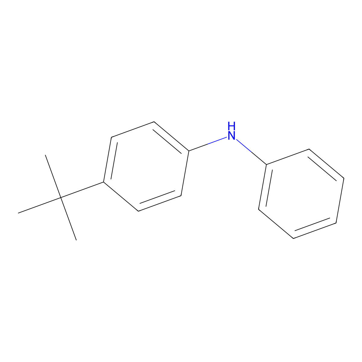 4-tert-Butyldiphenylamine molecular structure, CAS 4496-49-5