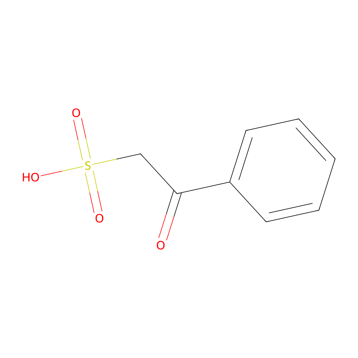 2-Oxo-2-phenylethanesulfonic acid molecular structure, CAS 4496-92-8