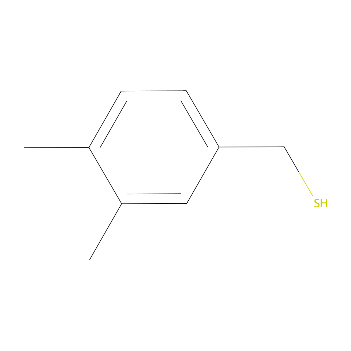 (3,4-Dimethylphenyl)methanethiol molecular structure, CAS 4496-95-1