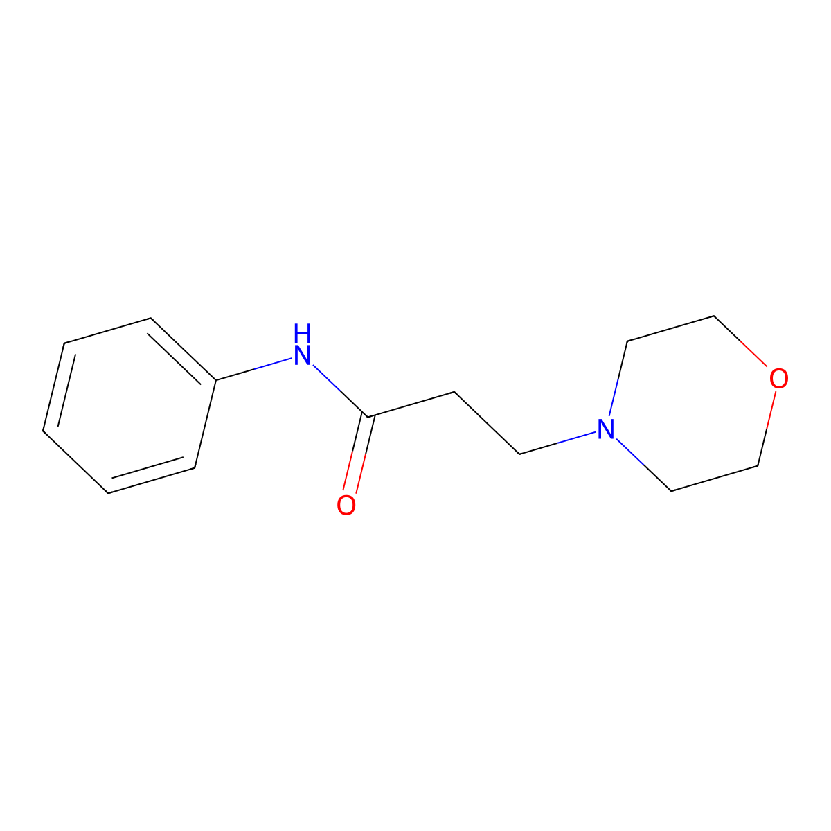 3-morpholin-4-yl-N-phenylpropanamide molecular structure, CAS 4497-03-4