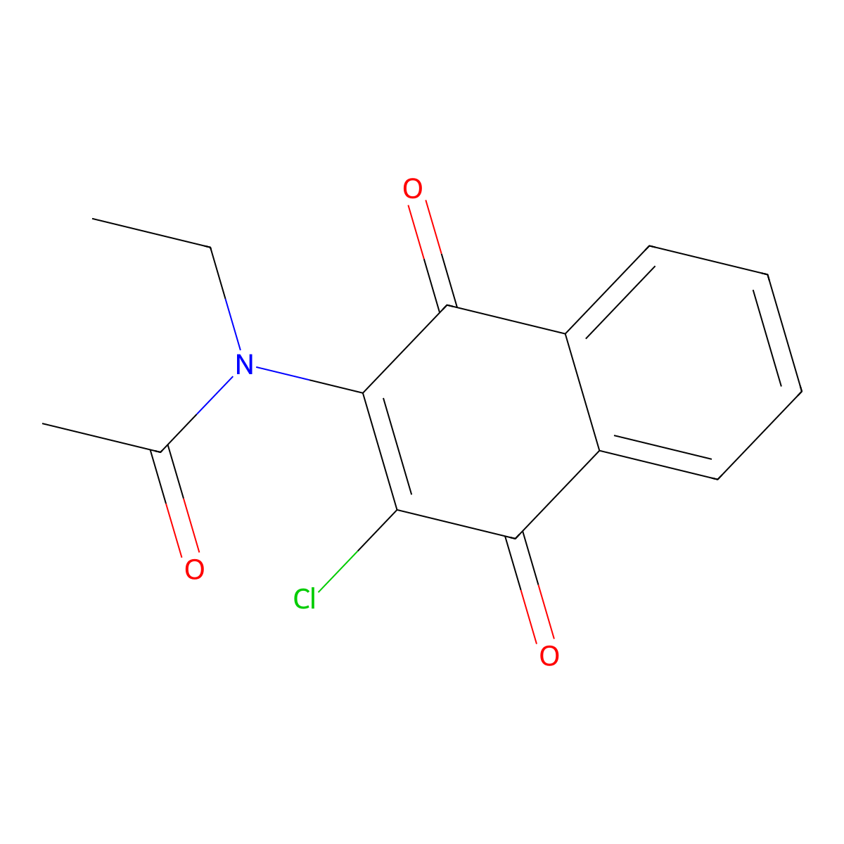 2-Chloro-3-(N-ethylacetamido)-1,4-naphthoquinone molecular structure, CAS 4497-72-7