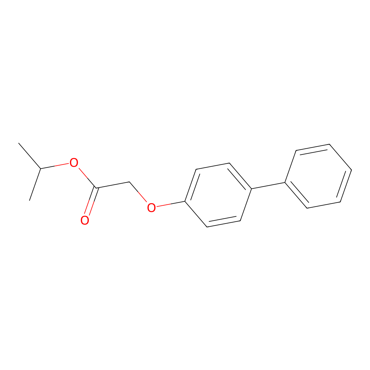 Isopropyl (4-biphenylyloxy)acetate molecular structure, CAS 449737-16-0