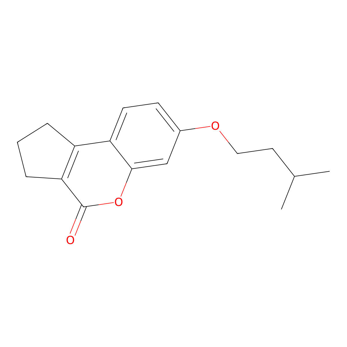7-(3-methylbutoxy)-2,3-dihydro-1H-cyclopenta[c]chromen-4-one molecular structure, CAS 449737-19-3