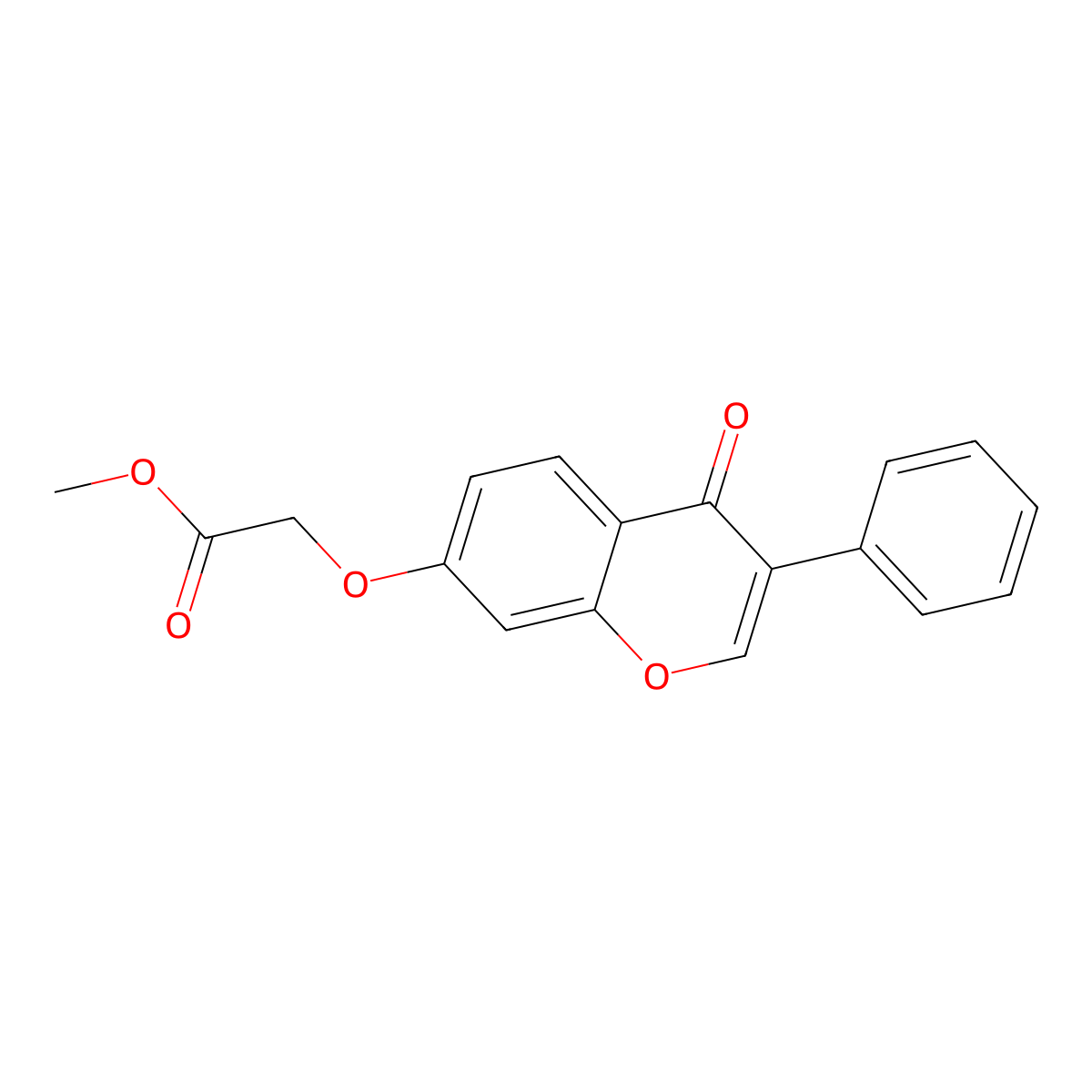 Methyl 2-(4-oxo-3-phenylchromen-7-yl)oxyacetate molecular structure, CAS 449737-90-0