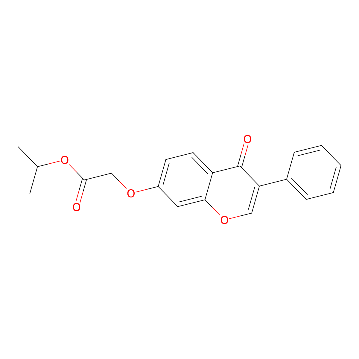 Methylethyl 2-(4-oxo-3-phenylchromen-7-yloxy)acetate molecular structure, CAS 449738-71-0