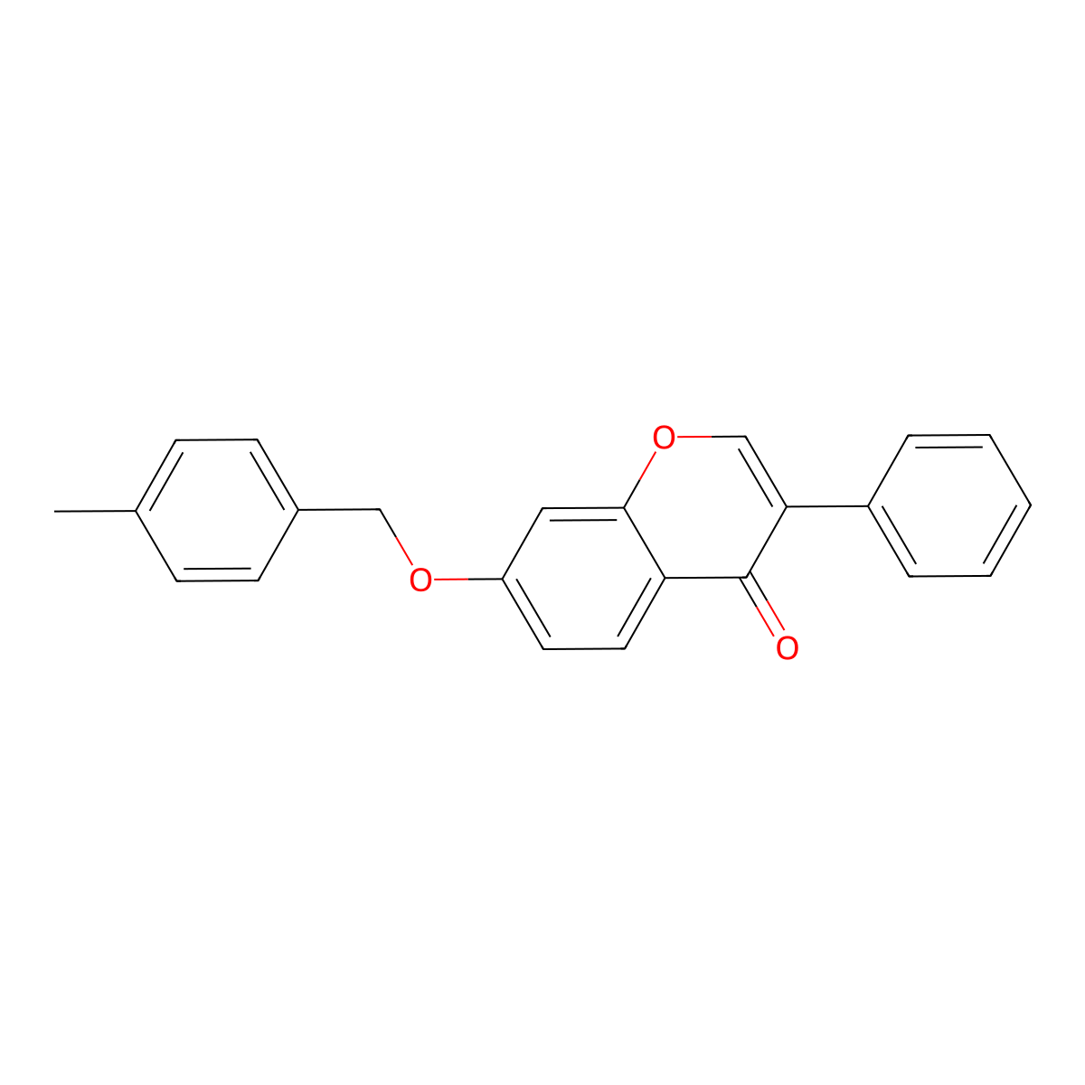 7-[(4-Methylphenyl)methoxy]-3-phenylchromen-4-one molecular structure, CAS 449738-91-4
