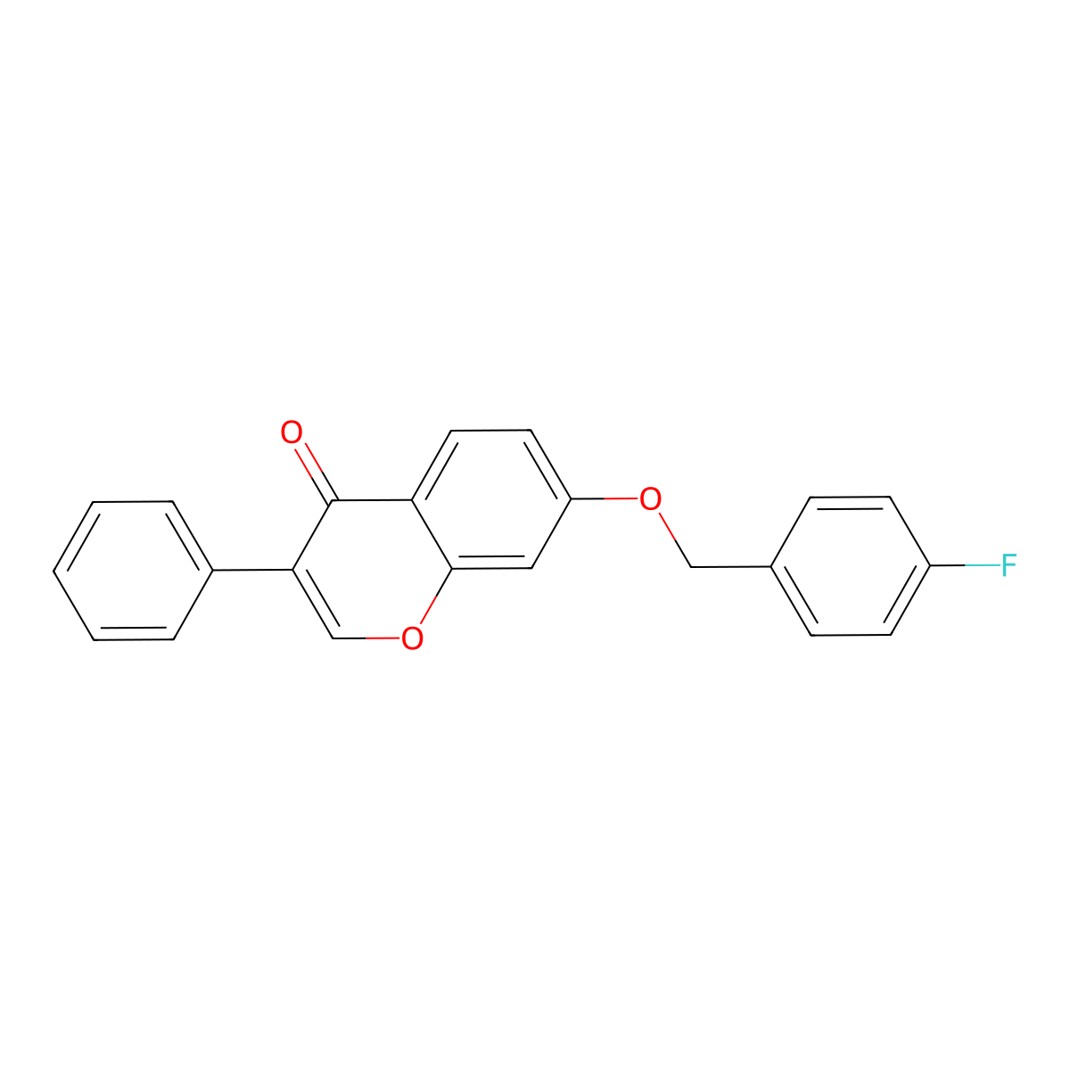 7-[(4-Fluorophenyl)methoxy]-3-phenylchromen-4-one molecular structure, CAS 449739-13-3