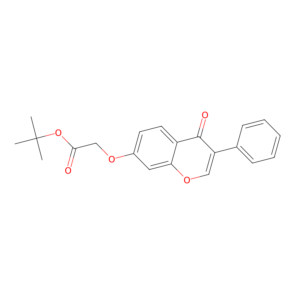 Tert-butyl 2-(4-oxo-3-phenylchromen-7-yl)oxyacetate molecular structure, CAS 449739-34-8