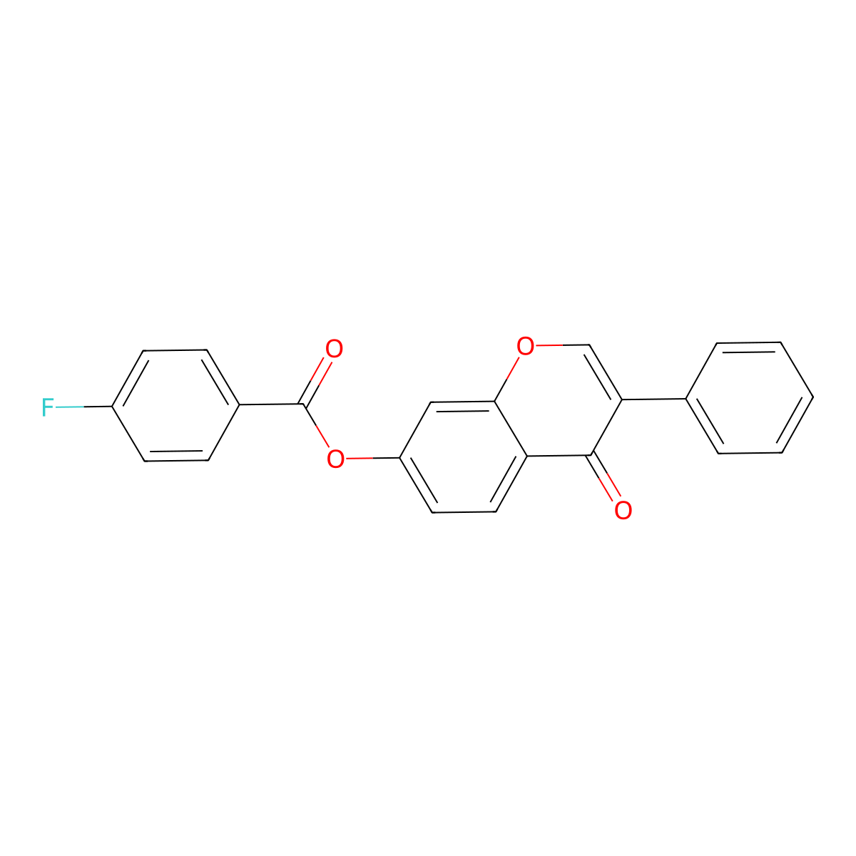 4-oxo-3-phenyl-4H-chromen-7-yl 4-fluorobenzoate molecular structure, CAS 449739-61-1