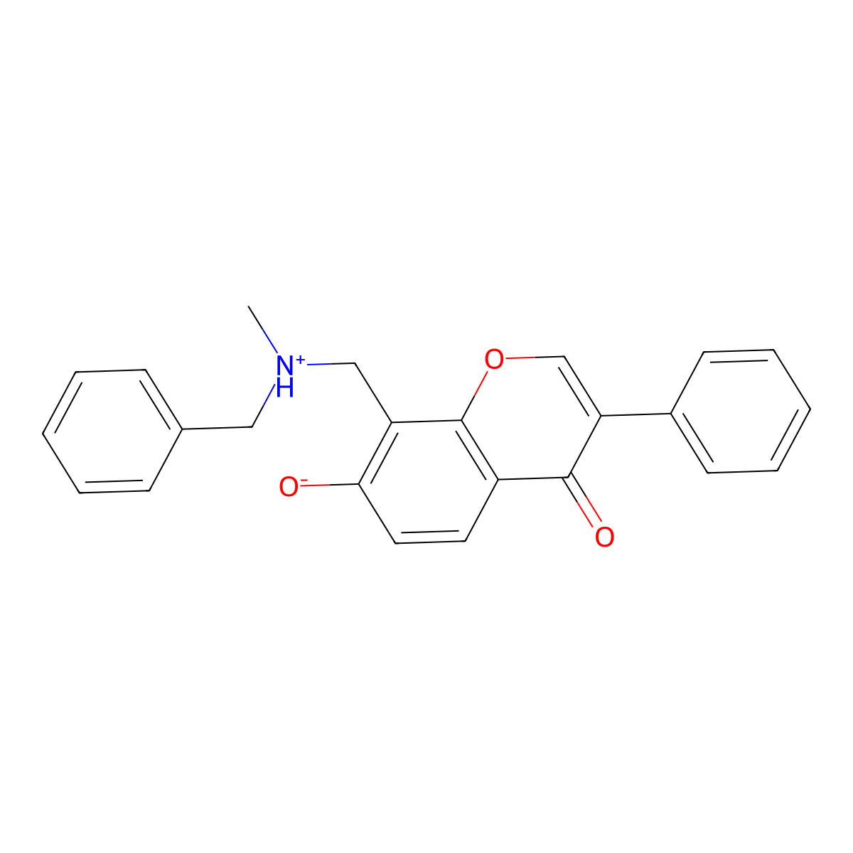 8-{[benzyl(methyl)amino]methyl}-7-hydroxy-3-phenyl-4H-chromen-4-one molecular structure, CAS 449740-13-0