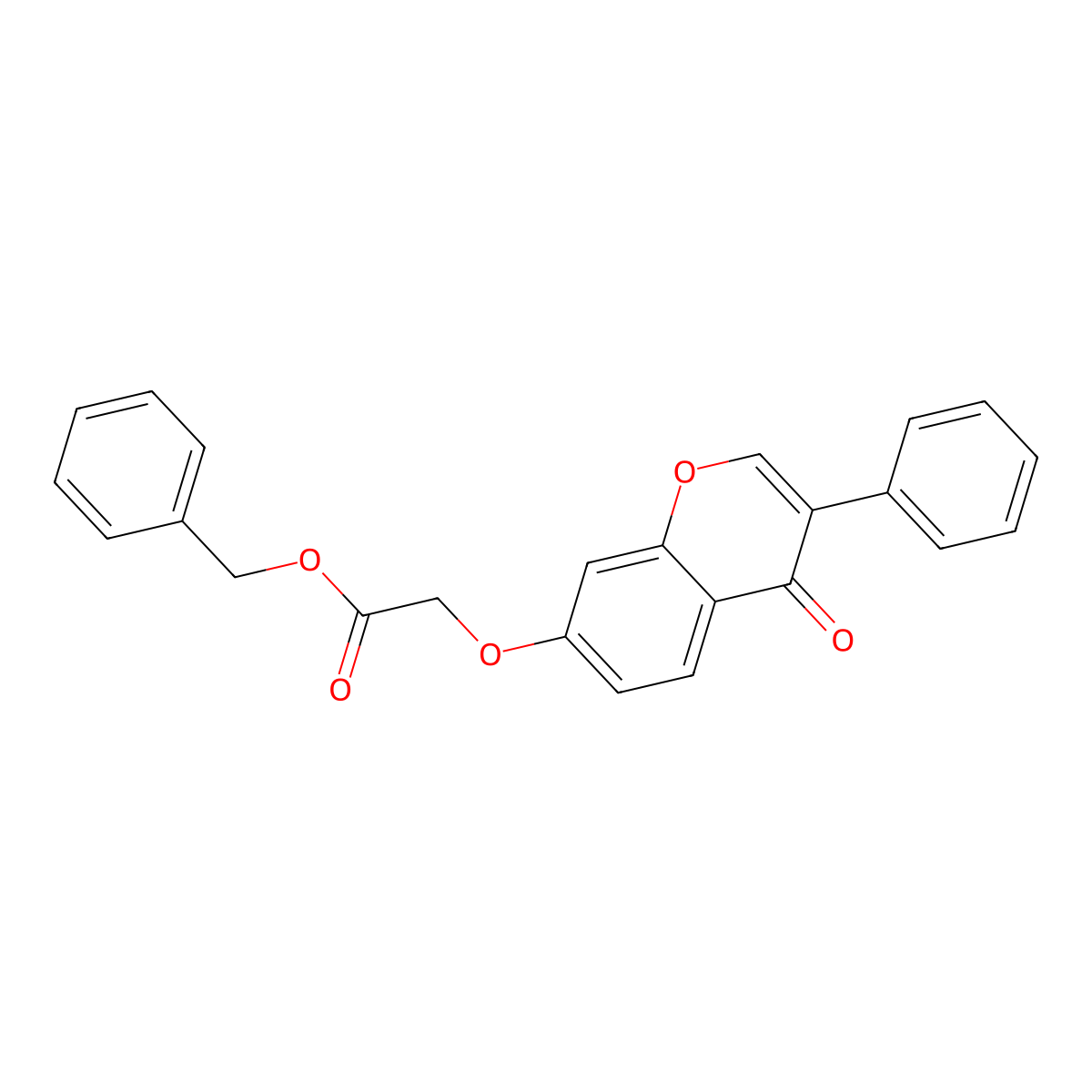 Benzyl 2-(4-oxo-3-phenylchromen-7-yl)oxyacetate molecular structure, CAS 449740-66-3