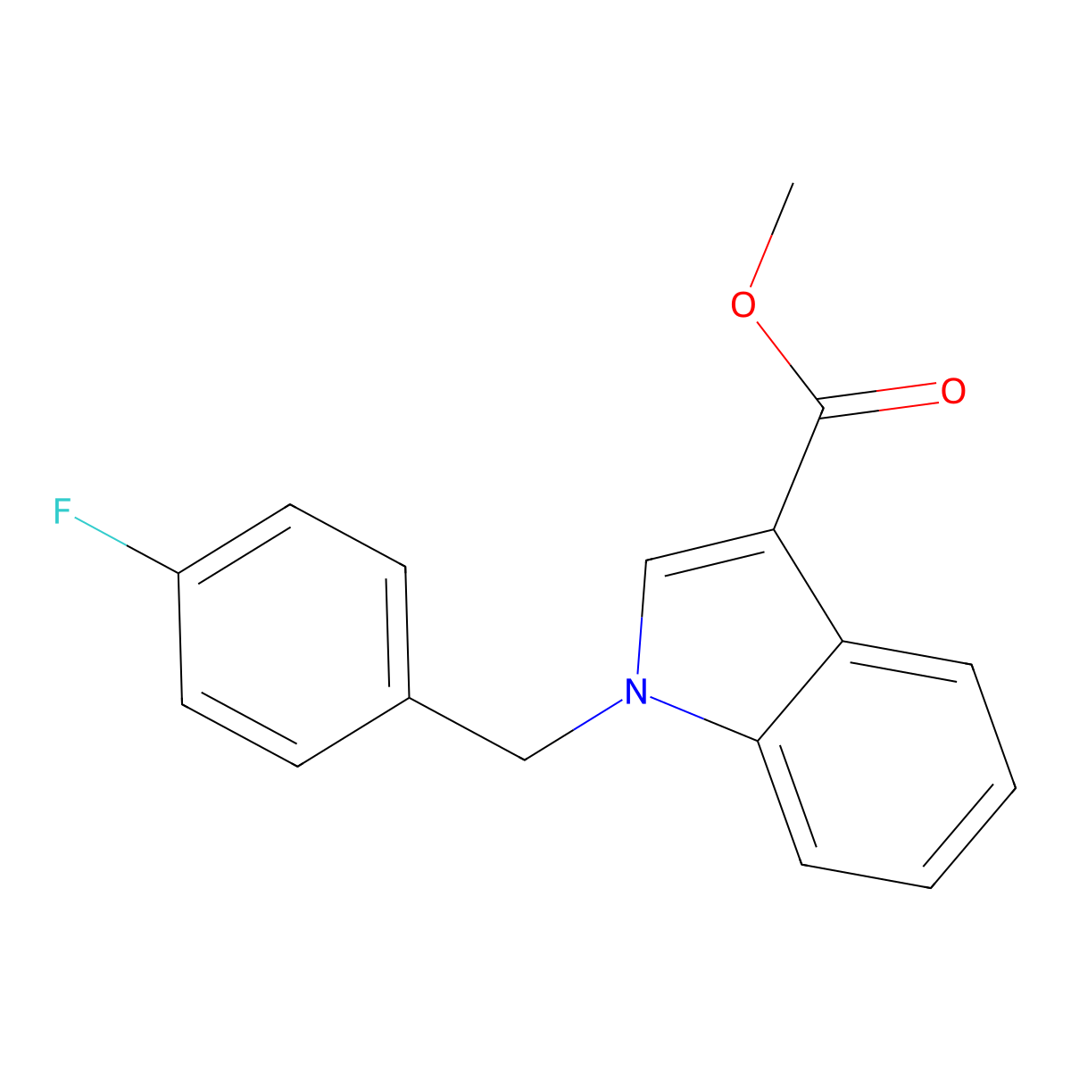 methyl 1-(4-fluorobenzyl)-1H-indole-3-carboxylate molecular structure, CAS 449742-55-6