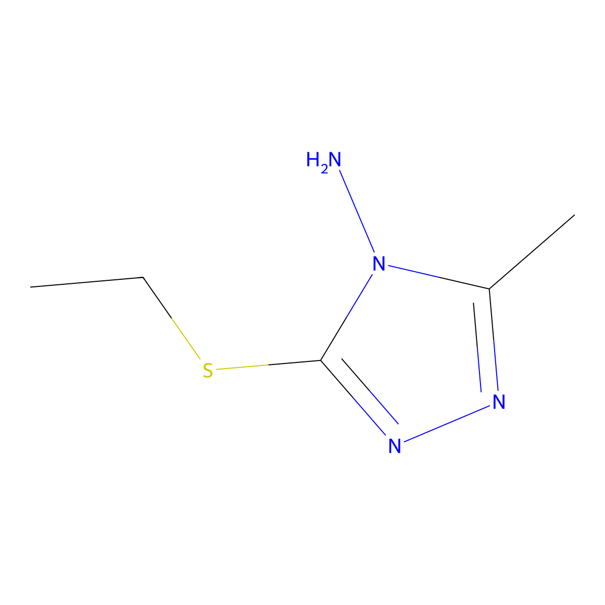 3-(ethylsulfanyl)-5-methyl-4H-1,2,4-triazol-4-amine molecular structure, CAS 449745-60-2