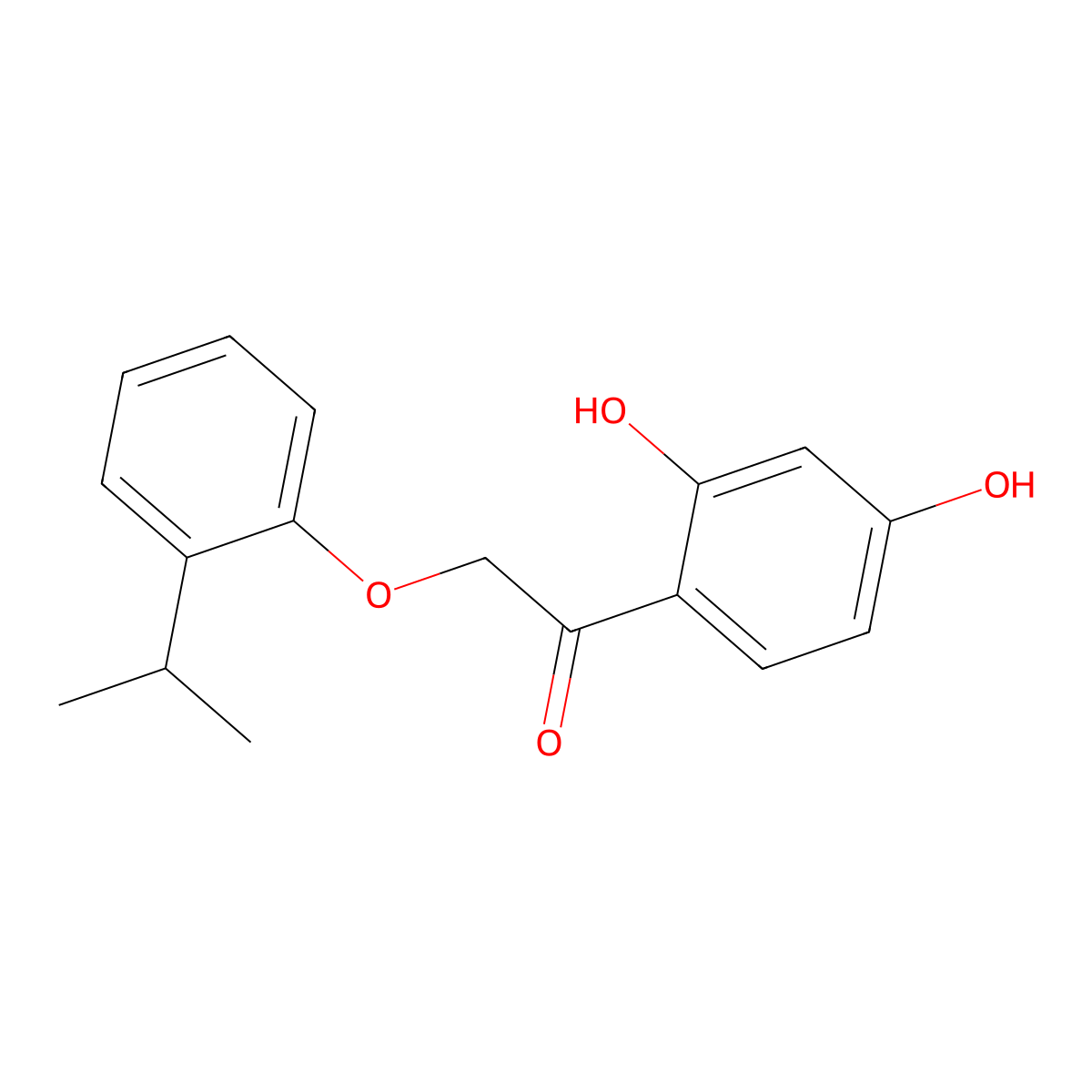 1-(2,4-Dihydroxyphenyl)-2-[2-(methylethyl)phenoxy]ethan-1-one molecular structure, CAS 449745-83-9