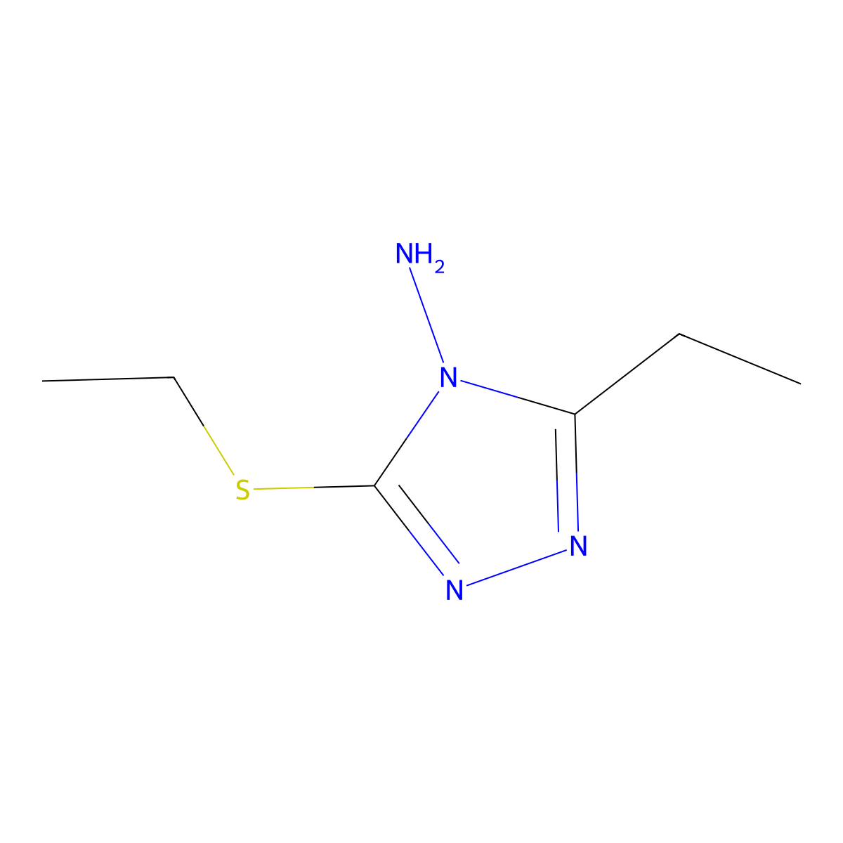 3-ethyl-5-(ethylthio)-4H-1,2,4-triazol-4-amine molecular structure, CAS 449745-90-8
