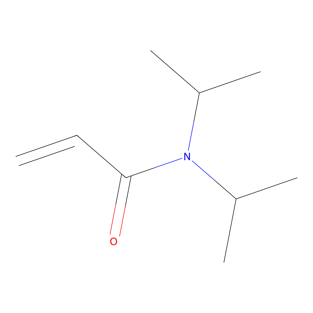 N,N-Diisopropylacrylamide molecular structure, CAS 44975-46-4
