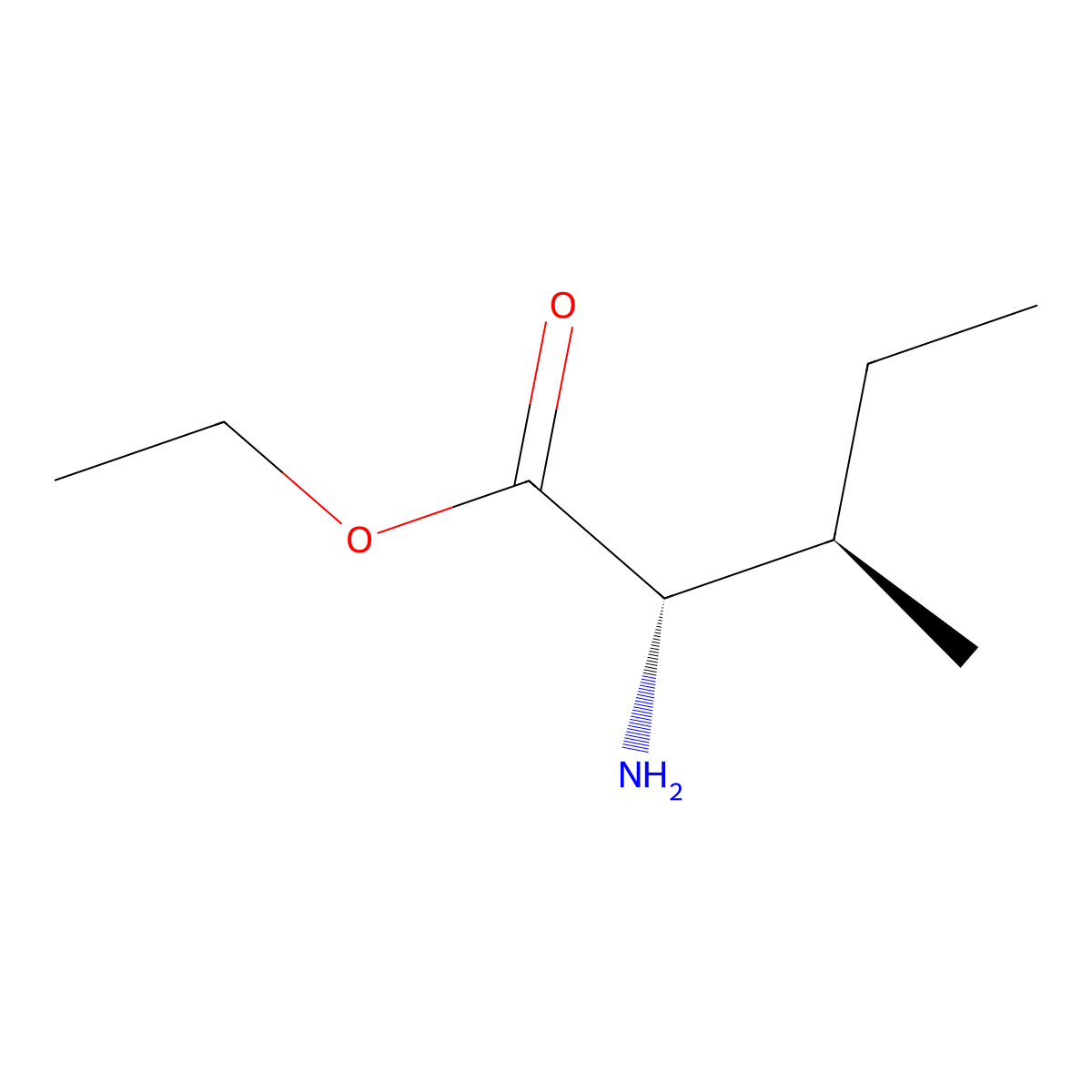 ethyl (2S,3R)-2-amino-3-methylpentanoate molecular structure, CAS 44975-82-8