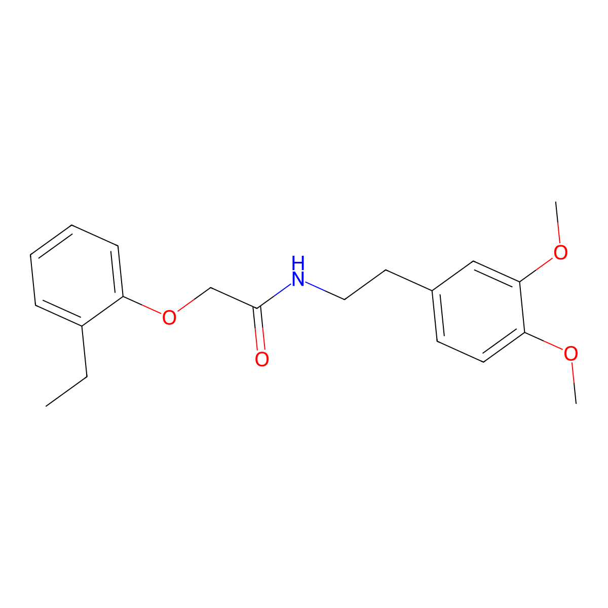 N-[2-(3,4-dimethoxyphenyl)ethyl]-2-(2-ethylphenoxy)acetamide molecular structure, CAS 449750-01-0
