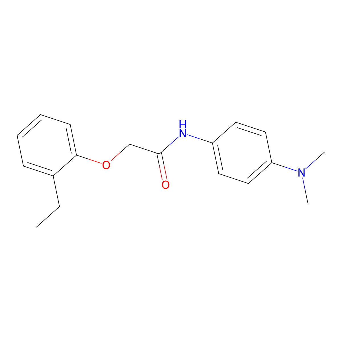 N-[4-(dimethylamino)phenyl]-2-(2-ethylphenoxy)acetamide molecular structure, CAS 449751-68-2